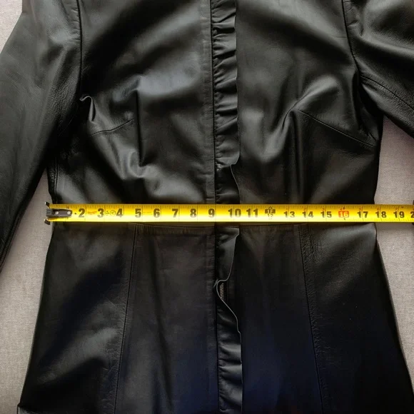 Exclusive Limited Edition Leather Ruffled Coat/dress.